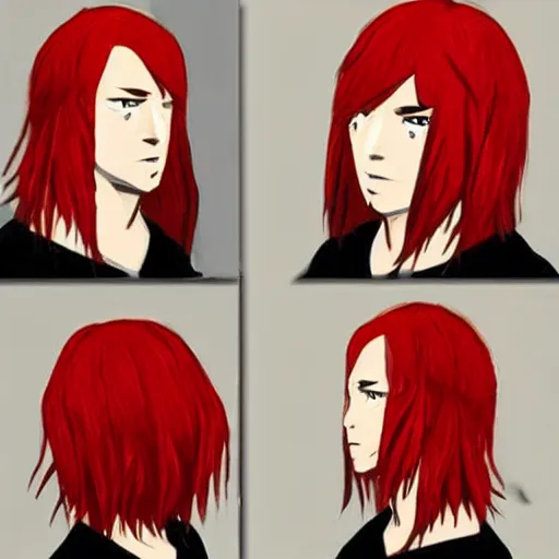 Prompt: red haired shanks
