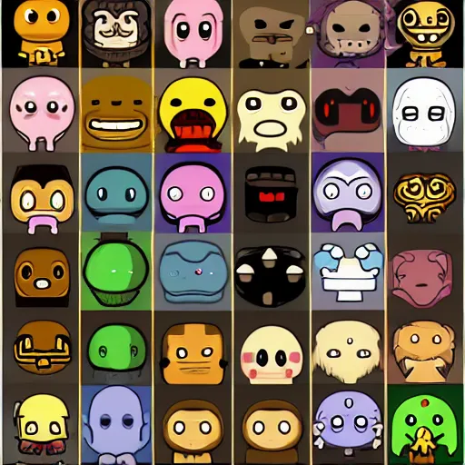 Image similar to binding of isaac monster icons