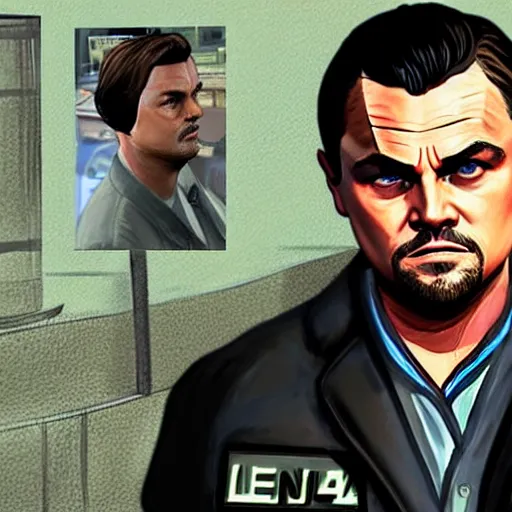 Image similar to leonardo dicaprio as a gta v character