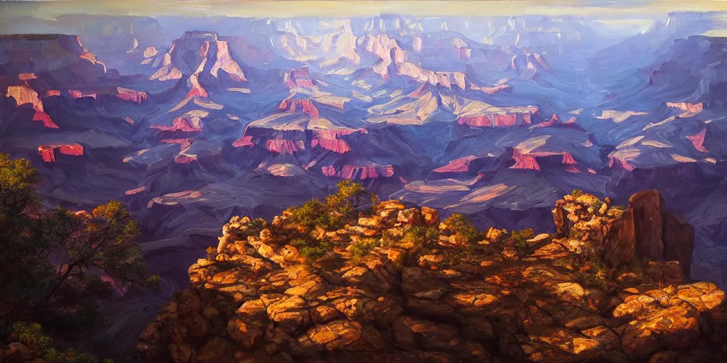 Image similar to Central Park, cinematic lighting, Grand Canyon, detailed oil painting, hyperrealistic, 8k