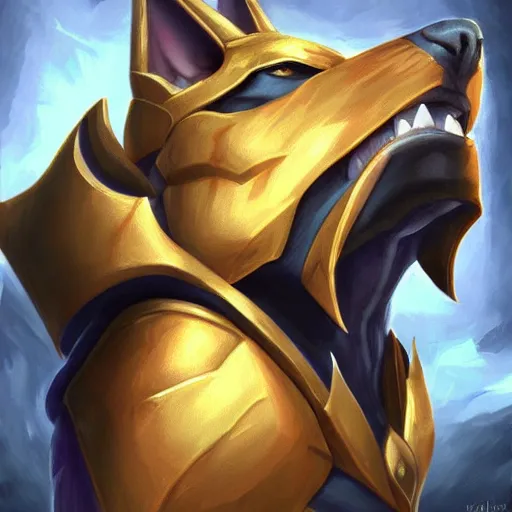 Prompt: league of legends nasus, realistic, painting