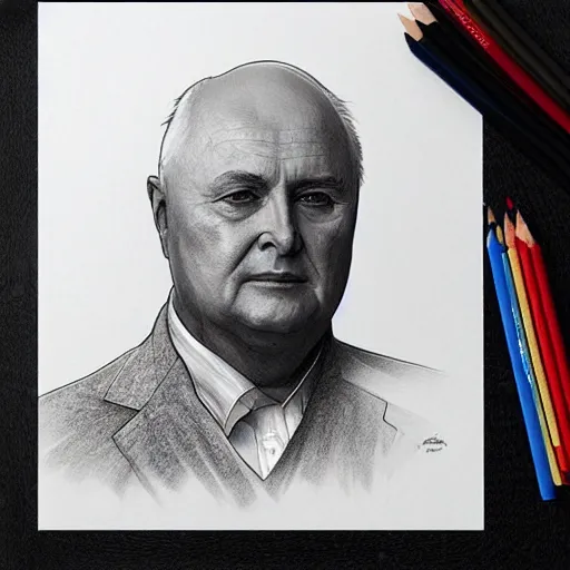 Prompt: amazing lifelike award winning pencil illustration of Gorbachev trending on art station artgerm Greg rutkowski alphonse mucha cinematic