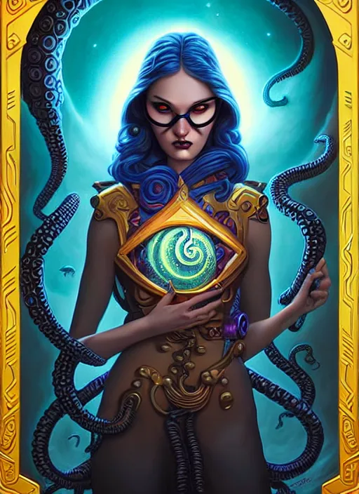 Image similar to cosmic lovecraft random dc hero portrait, pixar style, by tristan eaton stanley artgerm and tom bagshaw.