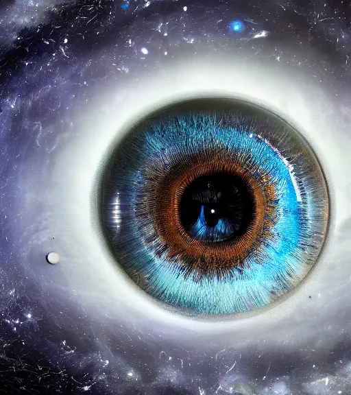 Image similar to the universe in an eye, intricate, super detailed, 4K,