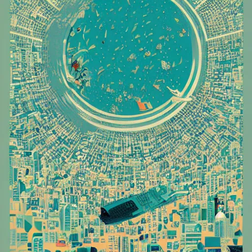 Image similar to gta : dubai, by victo ngai