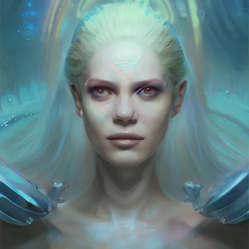 Prompt: Portrait of stunningly beautiful Arcturian Alien Queen, huggy wuggy from poppy playtime video game, fullbody, ultra high detailed, oil painting, Greg Rutkowski, Charlie Bowater, Yuumei, Yanjun Cheng, unreal 5, DAZ, hyperrealistic, octane render, RPG portrait, dynamic lighting, fantasy art, beautiful face