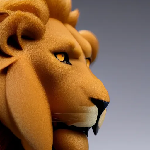 Image similar to a figma lion, 4 k, highly detailed