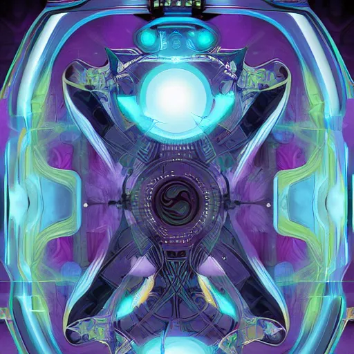 Image similar to Enigma, digital painting, card game illustration, Android Netrunner