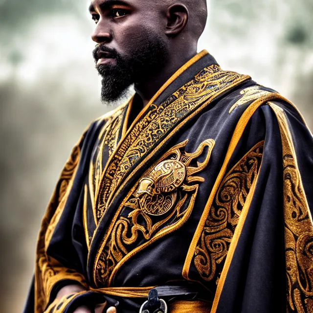 Prompt: photo of a ranger with ornate robes, 8 k, hdr, smooth, sharp focus, high resolution, award - winning photo