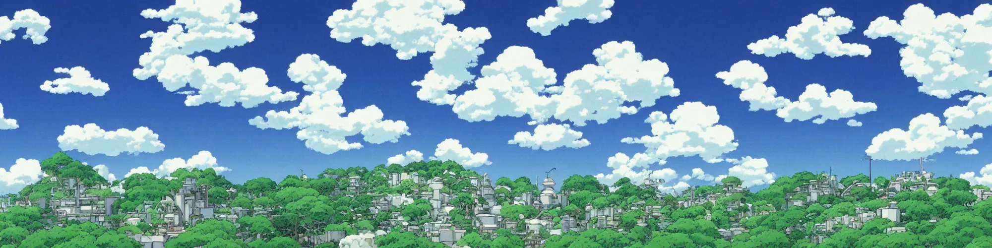 Image similar to A cloudy sky, by Studio Ghibli