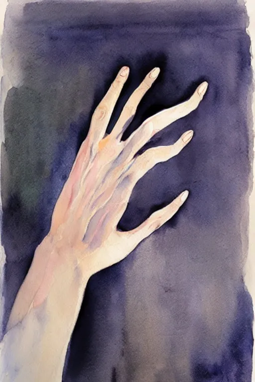 Image similar to watercolor hand by marlene dumas