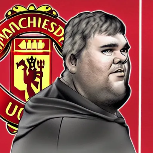 Image similar to hodor as a manchester united player, photorealistic, high detail, sharp focus