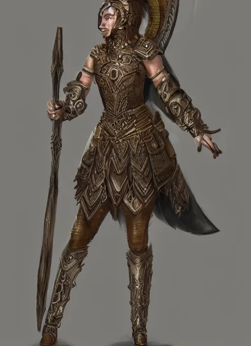 Image similar to detailed full body concept art of a warrior princess in fine clothing, painterly, micro detail