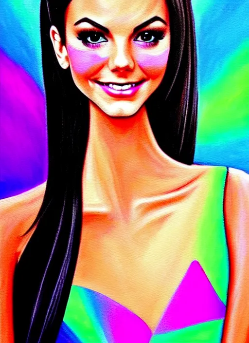 Image similar to elegant Victoria Justice the mean girl. ultra detailed painting at 16K resolution and epic visuals. epically surreally beautiful image. amazing effect, image looks crazily crisp as far as it's visual fidelity goes, absolutely outstanding. vivid clarity. ultra. iridescent. mind-breaking. mega-beautiful pencil shadowing. beautiful face. Ultra High Definition. amazingly crisp sharpness. photorealistic 3D rendering on film cel processed twice..