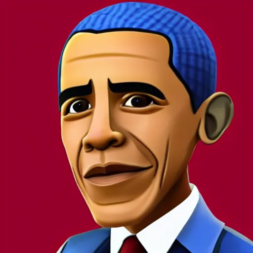 Image similar to barack obama as a fortnite skin