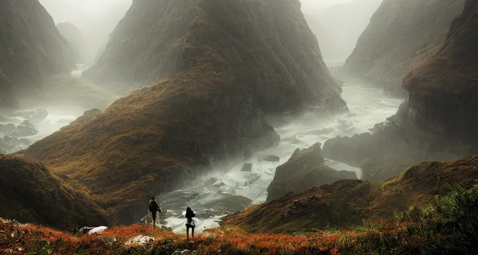 Prompt: a beautiful scenic photograph by wlop and mark romanek and spike jonze