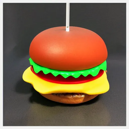 Image similar to a hamburger transformer toy from mcdonald ’ s