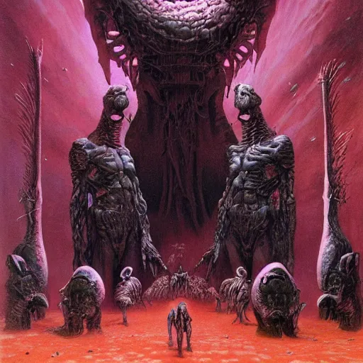 Image similar to art by Wayne Barlowe