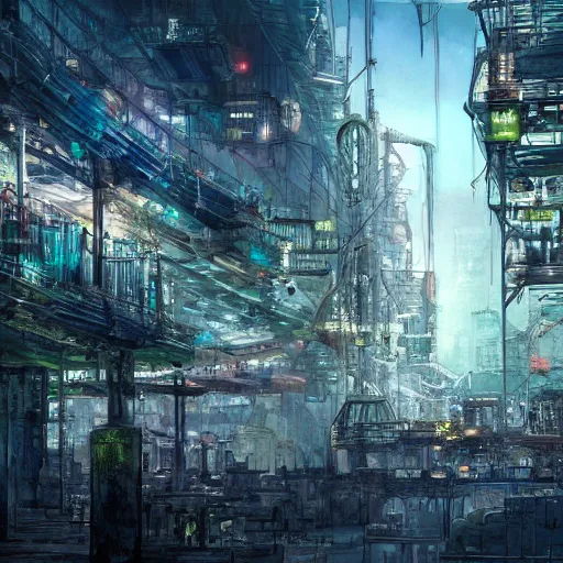 Image similar to city, biopunk