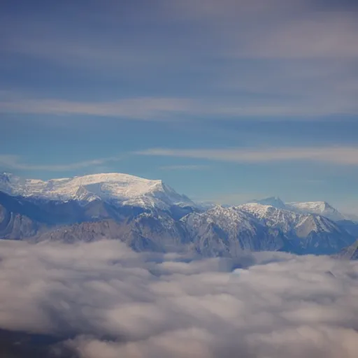 Prompt: mountains very visibly ( floating ) in the air