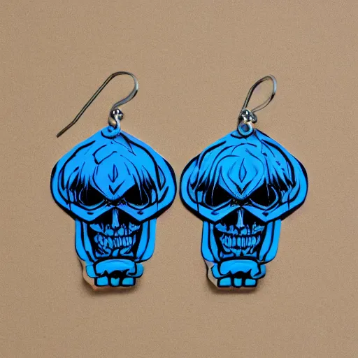 Image similar to demogorgon with blue earrings
