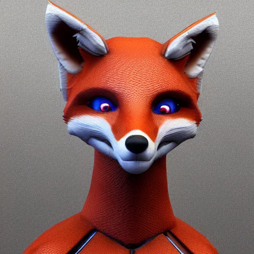 Prompt: a robotic fox, 3 d render, unreal engine