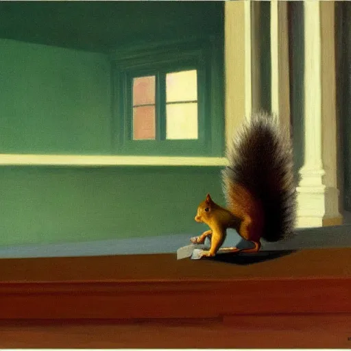 Image similar to Squirrel by Edward Hopper