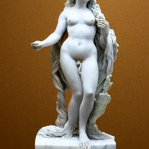 Prompt: a beautiful marble statue of aphrodite