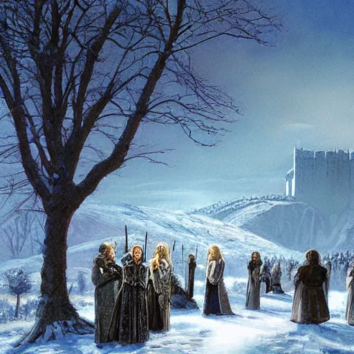 Prompt: Winterfell by Darrell k sweet