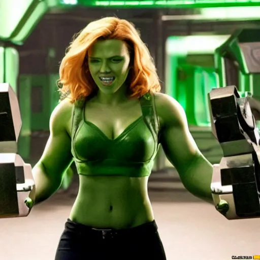 Scarlett johansson as she-hulk in a movie