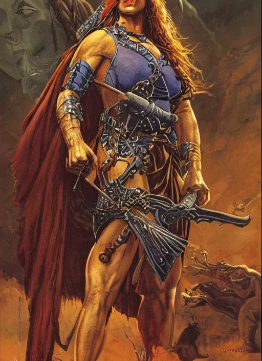 Image similar to a warrior by clyde caldwell