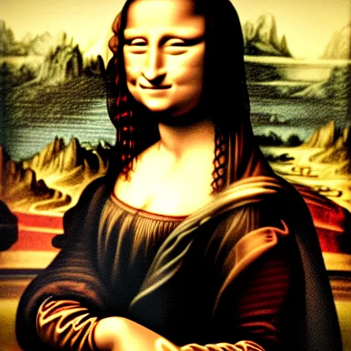 Prompt: Mona lisa entire portrait