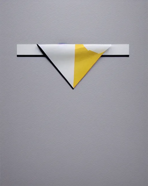 Image similar to a painting of a tie on a white wall, a minimalist painting by Richard Artschwager, trending on behance, geometric abstract art, minimalist, behance hd, 3d