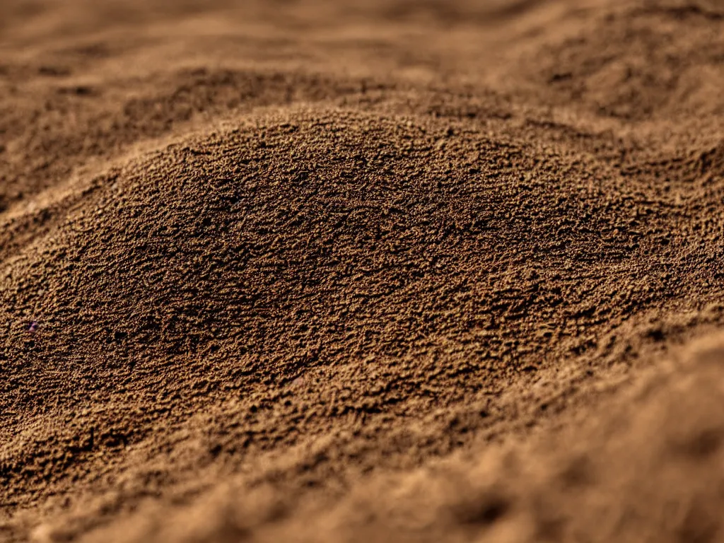 Image similar to a close up of a rounded dirt hill, highly textured