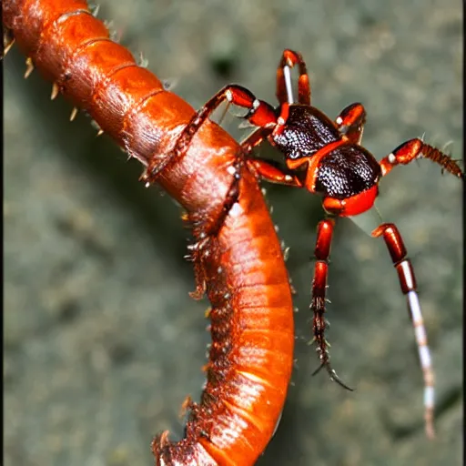 Image similar to gollum - faced centipede