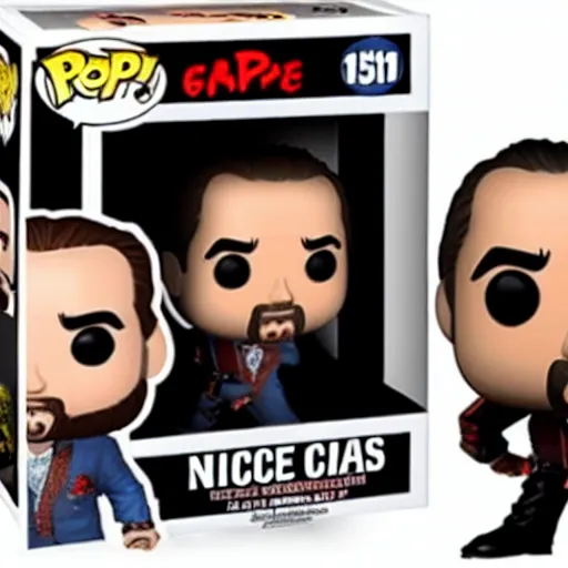 Image similar to nicholas cage funko - pop