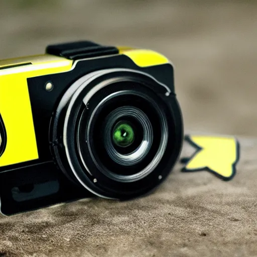 Prompt: a camera that looks like pikachu