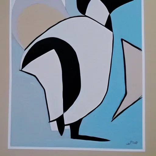 Prompt: cubist penguin art