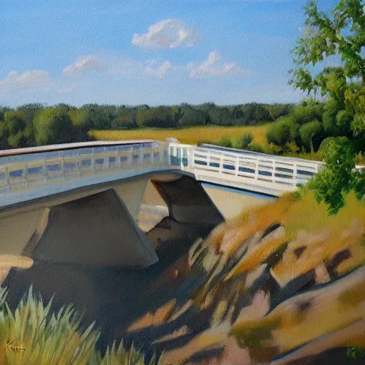 Image similar to beautiful painting of sargent texas fm 4 5 7 bridge by olaf krans