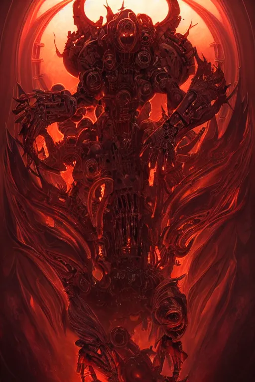 Image similar to beautiful cinematic infernal biomechanical torment poster, hybrid from doom and art direction by darius zawadzki ; by artgerm ; wayne reynolds art station ; cinematic quality character render ; low angle ; ultra high quality model ; production quality cinema model ;