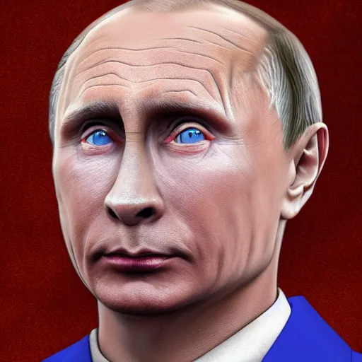 Image similar to bodyhorror portrait of vladimir putin who became an ugly retarded lovecraftian monstrosity, photo - realistic, color image, 2 k, highly detailed