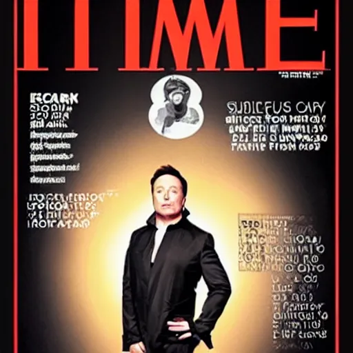 Image similar to elon musk on the cover of time magazine dressed as an 8 0 ’ s rockstar