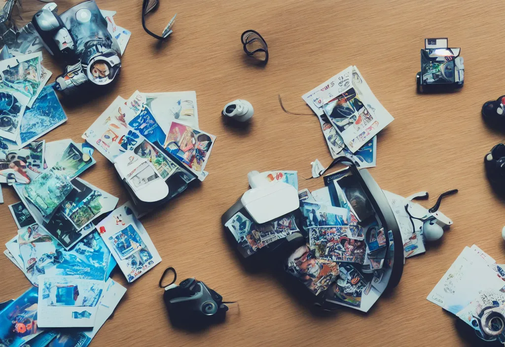 Image similar to 3 d ✈ popping out of curved movie screen, fishes floating in bedroom, volumetric lighting, sleeping, pair of keycards on table, bokeh, creterion collection, shot on 7 0 mm, instax