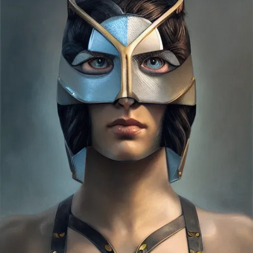 Prompt: tom bagshaw, very beautiful genetic mix of australian hawk and raven winged helm, professionally retouched, focus eyes, ultra realistic soft painting, insanely detailed linework, symmetrical accurate intricate features, behance artstation, 8 k