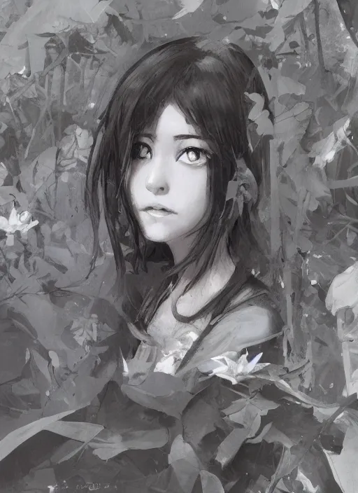 Image similar to kirari momobami, fine detail, anime, realistic shaded lighting, poster by ilya kuvshinov katsuhiro otomo, magali villeneuve, artgerm, jeremy lipkin and michael garmash and rob rey, enjoy herself