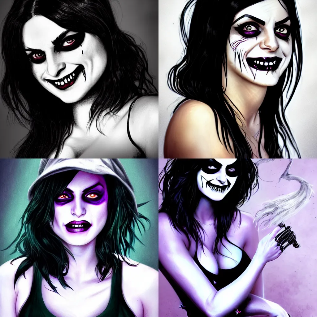 Prompt: female Camila Mendes, as Death from Sandman DC comics, fun smile, pale face, realistic character concept, medium shot, fun pose, comic book, illustration, artstation, cinematic lighting, hyperdetailed, cgsociety, 8k, high resolution, insanely detailed and intricate, beautiful