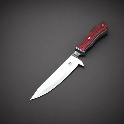 Prompt: knife consisting only of water, concept art, render, octane render, 3 d, unreal engine, raytracing