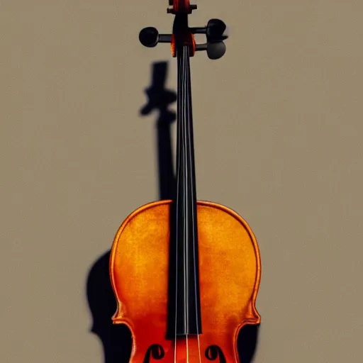 Prompt: cello. photograph of a symmetrical cello, room background, warm wood tones, golden hour window lighting, 4k 8k ultra realistic hyperrealistic octane render