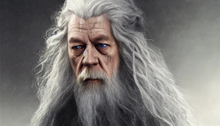 Image similar to Gandalf the white, beautiful realistic artwork on artstation