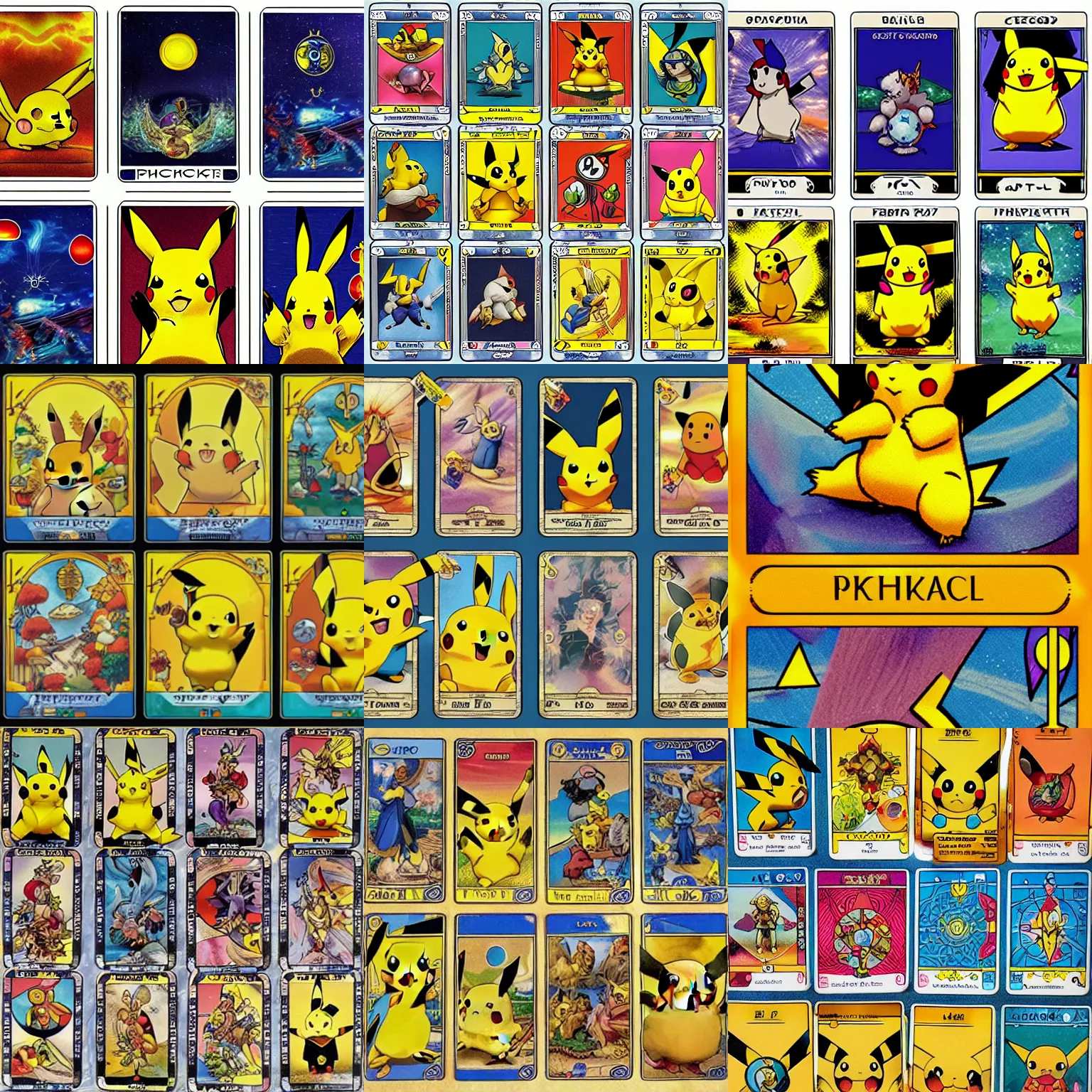 Prompt: pikachu tarot cards, ultra detailed, 4k, high quality, collector's edition